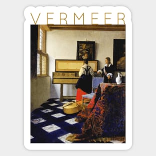 Johannes Vermeer - The Music Lesson Sticker